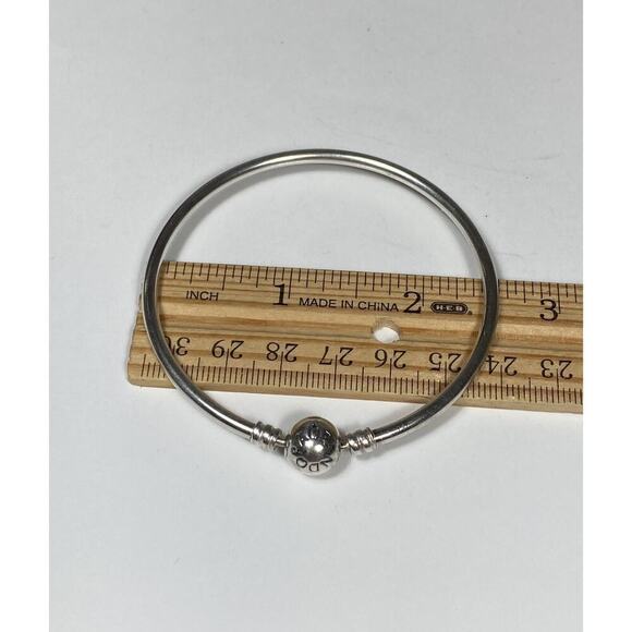 925 Pandora ALE Bangle Charm Bracelet Sterling Silver 7” 9.23g - Picture 8 of 10